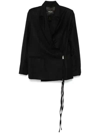 Andrea Ya'aqov Wrap Blazer In Black