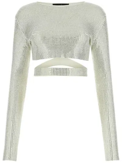 Andreädamo Crystal-embellished Blouse In White