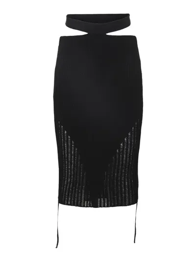 Andreädamo Black Viscose Blend Skirt