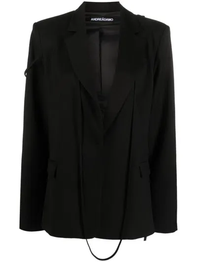 Andreädamo Blazer Im Layering-look In Black