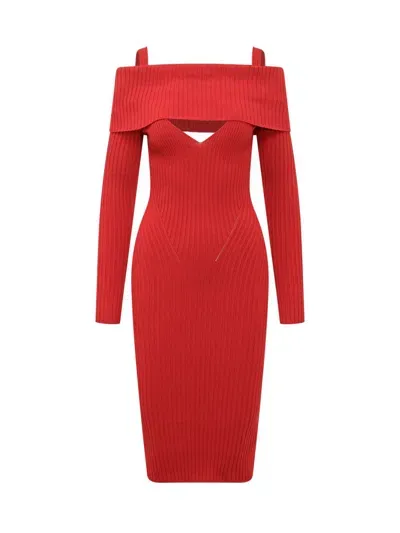 Andreädamo Andreādamo Midi Dress In Red