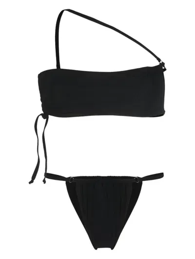 Andreädamo Andreādamo Mono Shoulder  Bikini Clothing In 004 0473 Black