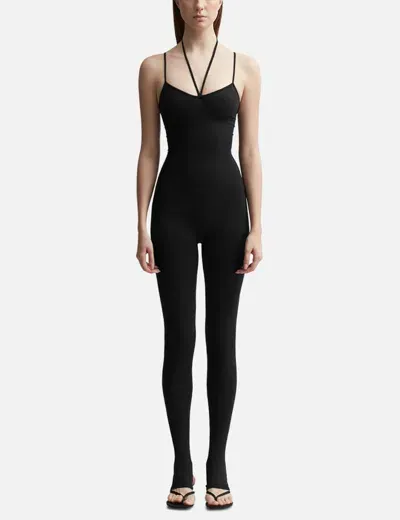 Andreädamo Sculpting Jersey Jumpsuit In Black