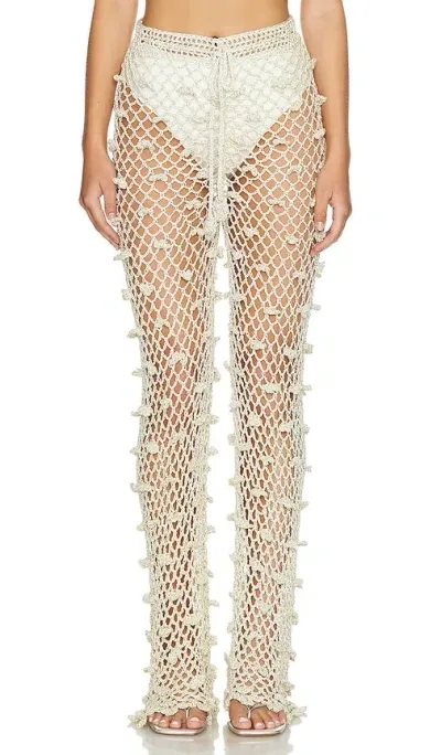 Andreeva Silver Handmade Crochet Pants In 실버