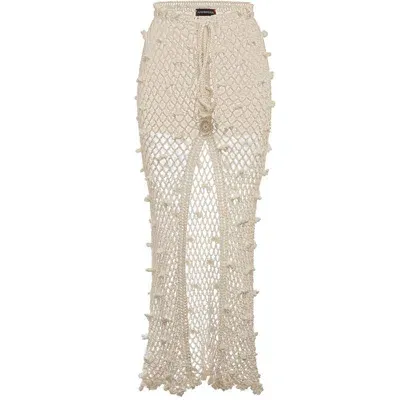 Andreeva White Handmade Crochet Skirt