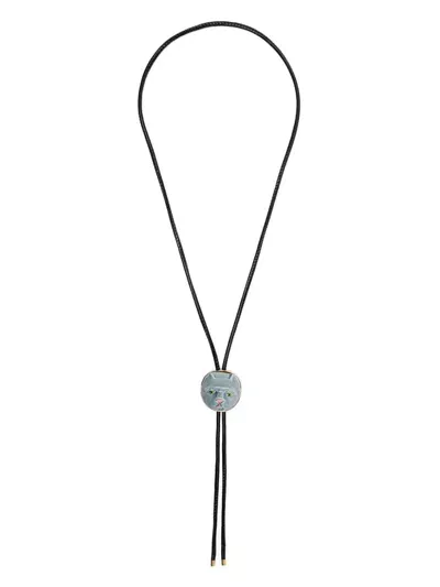 Andres Gallardo Cat Face Necklace In Blau