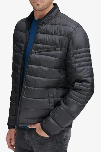 Andrew Marc Grymes Packable Quilted Puffer Jacket In Black