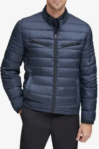 Andrew Marc Grymes Packable Quilted Puffer Jacket In Ink