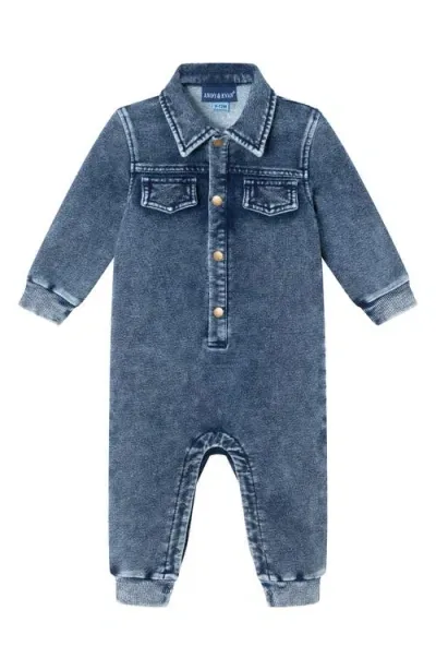 Andy & Evan Babies'  Cotton Blend Jersey Romper In Bla