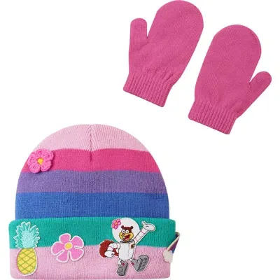 Andy & Evan Kids' Spongebob Squarepants™ Rainbow Beanie & Mittens Set