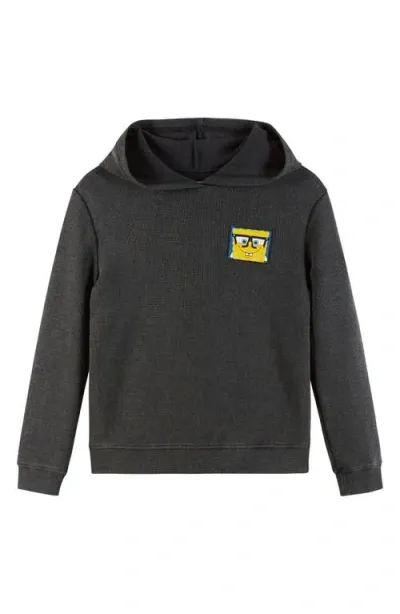 Andy & Evan Kids' Spongebob Squarepants™ Stonewashed Waffle Knit Hoodie In Grey