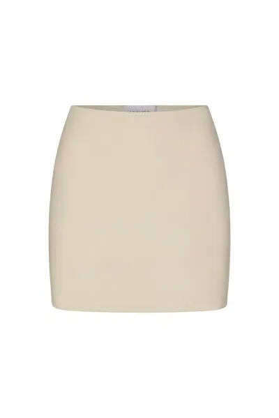 Anemos Mini Skirt In Stretch Suiting In Off-white