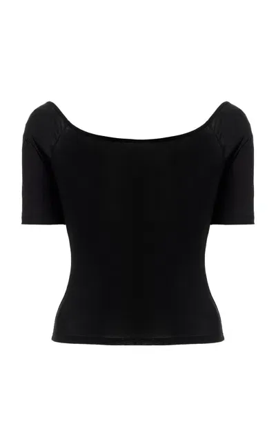 Anemos The Carolyn Off-the-shoulder Top In Black