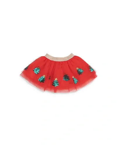 Angel Dear Girls' Christmas Trees Tutu Skirt - Baby, Little Kid In Red