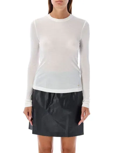 Anine Bing Amani Long Sleeve Tee In White