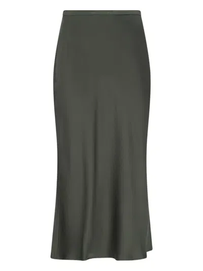 Anine Bing Bar Silk Skirt In Green