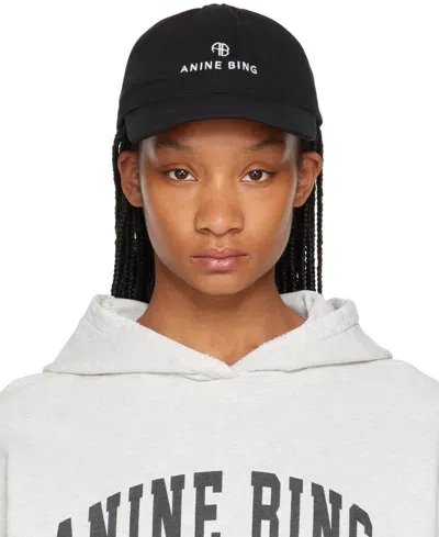 Anine Bing Jeremy Baseball Cap Woman Black In Cotton