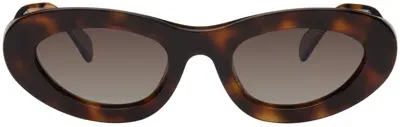 Anine Bing Brown Roma Sunglasses In Tortoise