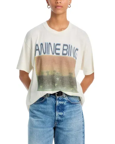 Anine Bing Cade Tee In Off White