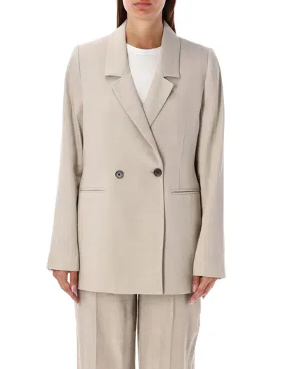 Anine Bing Diana Linen Blend Blazer In Neutrals