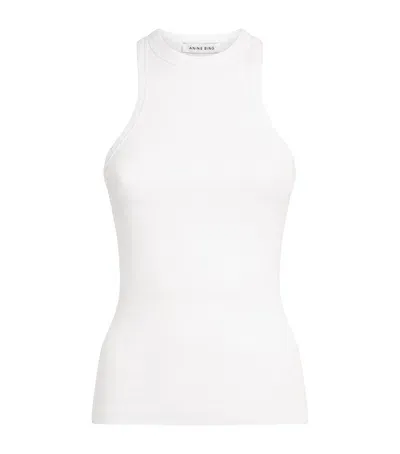 Anine Bing Eva Racerback Tank Top In White