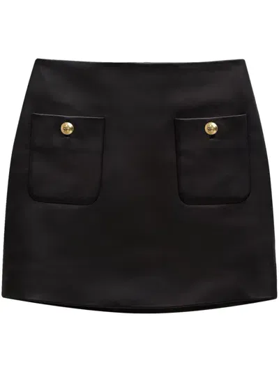 Anine Bing Finn Leather Skirt In Black