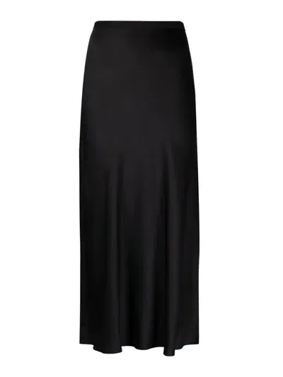 Anine Bing Bar Fluted Silk Skirt In Black