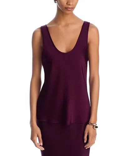 Anine Bing Lea Silk Tank Top In Bordeaux