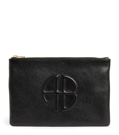 Anine Bing Leather Lili Pouch In Black