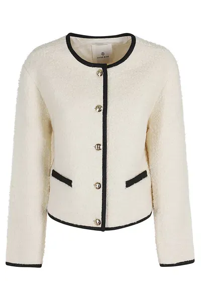 Anine Bing Logan Jacket In Ivory