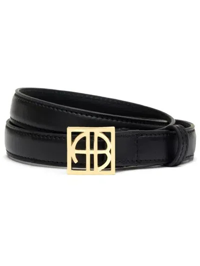 Anine Bing Monogram Belt In Schwarz