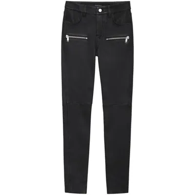 Anine Bing Remy Leather Skinny Trousers In Black