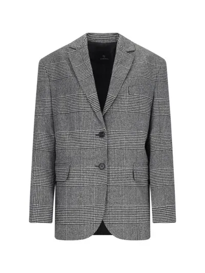 Anine Bing Quinn Single-breasted Blazer In Grey