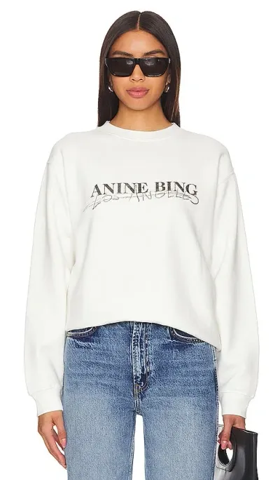 Anine Bing Ramona Sweatshirt Doodle In 象牙白