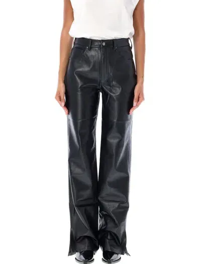 Anine Bing Rowy Eco Leather Pant In Black