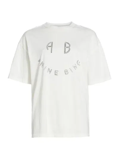 Anine Bing Shirt Kent Smiley In Ivory