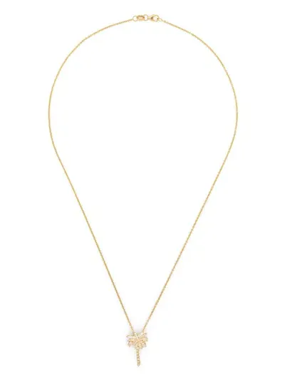 Anita Ko 18kt Yellow Gold Palm Tree Diamond Necklace