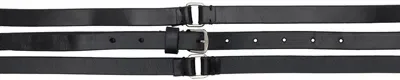 Ann Demeulemeester Black Kepa Triple Wrap Belt In 099 Black