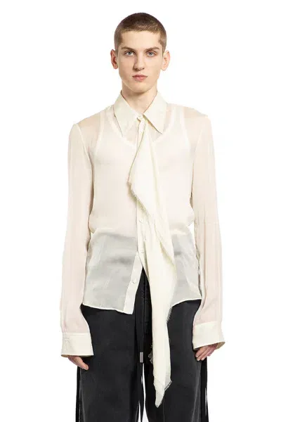 Ann Demeulemeester Man Beige Shirts