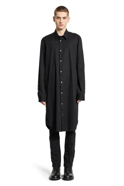 Ann Demeulemeester Man Black Shirts