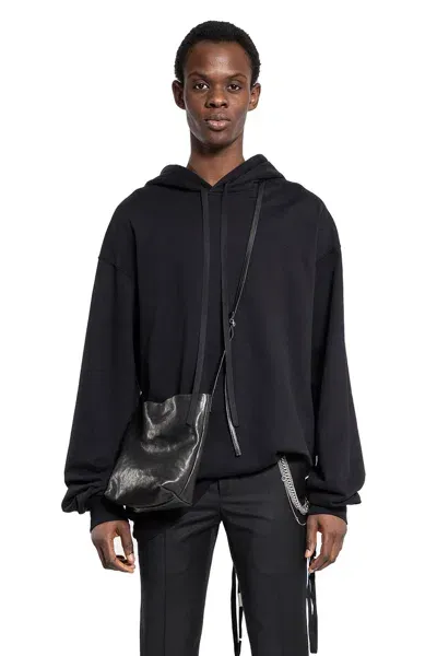 Ann Demeulemeester Man Black Sweatshirts