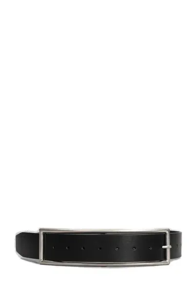 Ann Demeulemeester Onni Rectangular Buckle Belt In Black