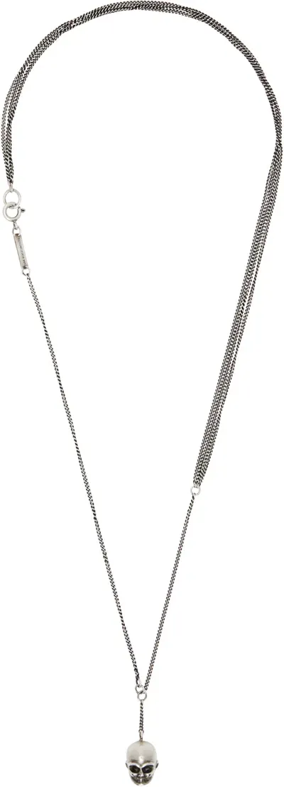 Ann Demeulemeester Silver Tilta Necklace In Metallic