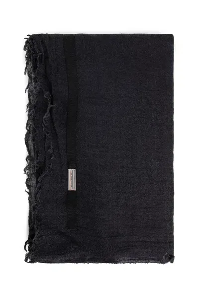 Ann Demeulemeester Unisex Black Scarves