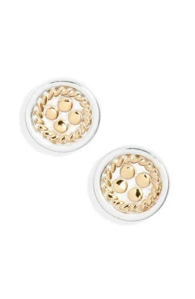 Anna Beck Classic Mini Stud Earrings In Two Tone