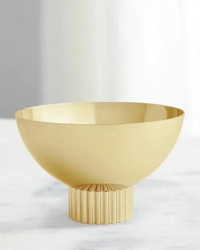 Anna New York Striations Nut Bowl In Gold