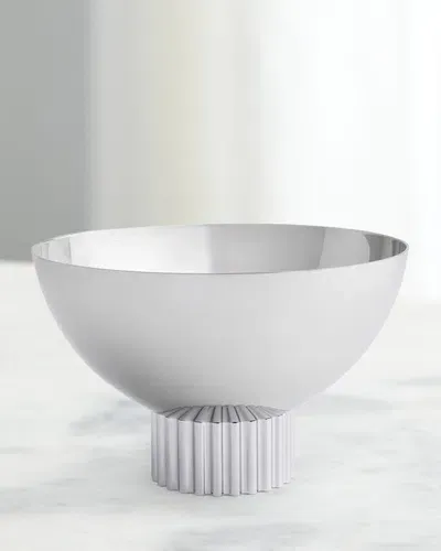 Anna New York Striations Nut Bowl In Silver