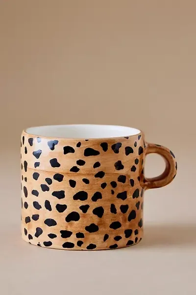 Anna + Nina Leopard Mug In Multi