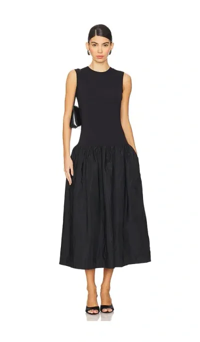 Anna October Basilia Midi Dress In Black