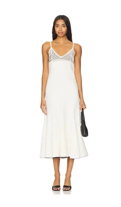 Anna October Devi Midi Dress In Ivory